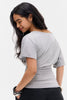 BDG Slash Neck Ruched Tee
