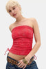 BDG Ruched Tapestry Tube Top