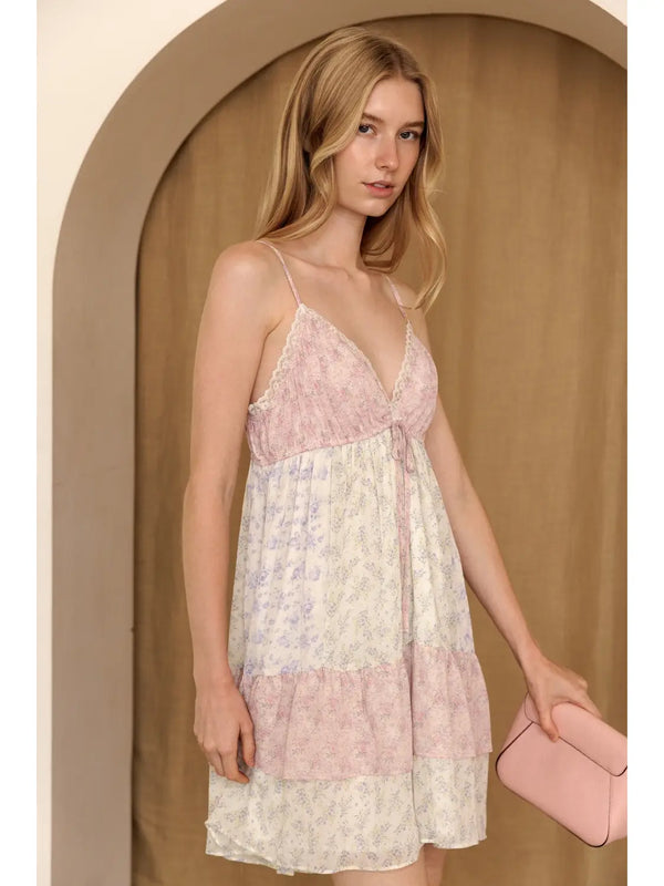 Storia Vintage Floral Babydoll Dress