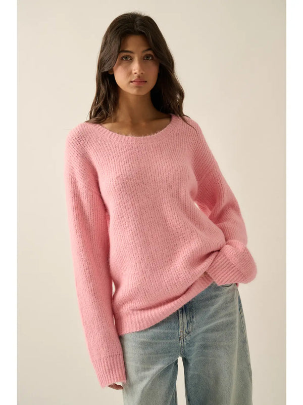 Promesa Fuzzy Drop Shoulder Sweater