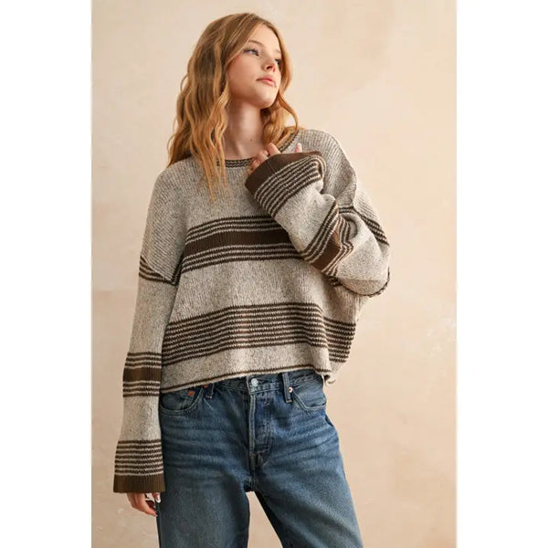 Miou Muse Striped Lurex Sweater