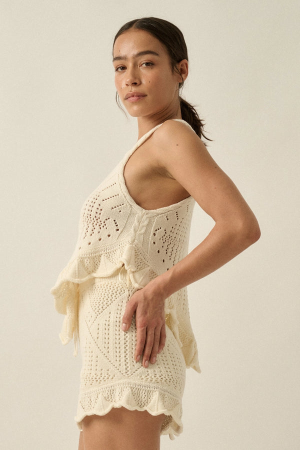 Promesa Handkerchief Crochet Top