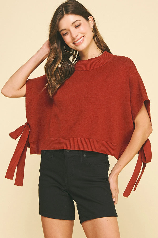 Pinch Caitlin Knit Sweater With Side Tie Detail