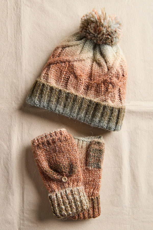 Free People Rainbow Run Hat + Gloves