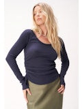 Project Gimme More Ruched Side Cozy Long Sleeve