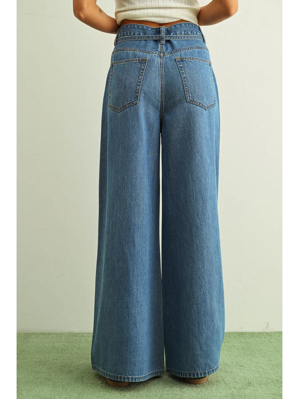 Miou Muse Denim Wide Leg Pant