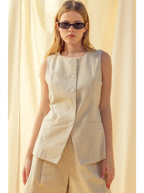 Miou Muse Linen Vest