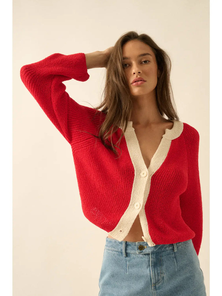 Promesa Ribbed Knit Cardigan