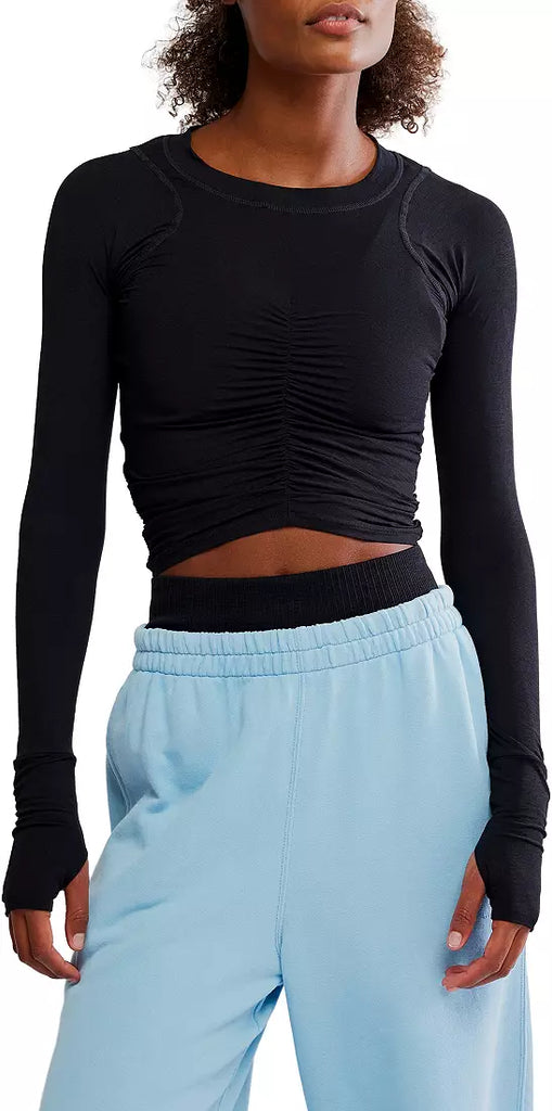 Free People Tempo Ruched Long Sleeve