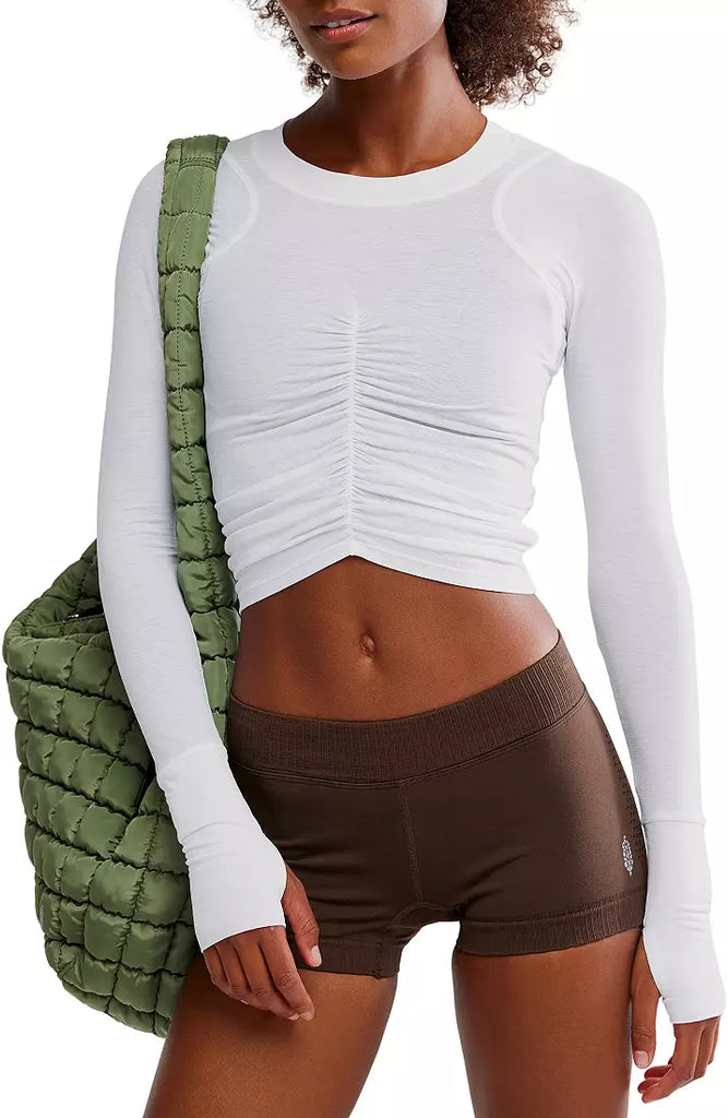 Free People Tempo Ruched Long Sleeve