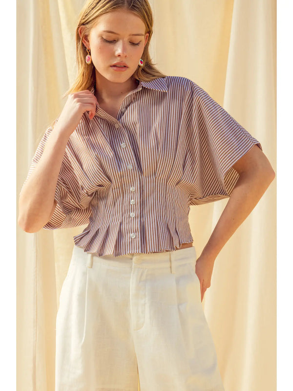Miou Muse Striped Blouse