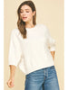 Pinch Short Sleeve Sweater Top
