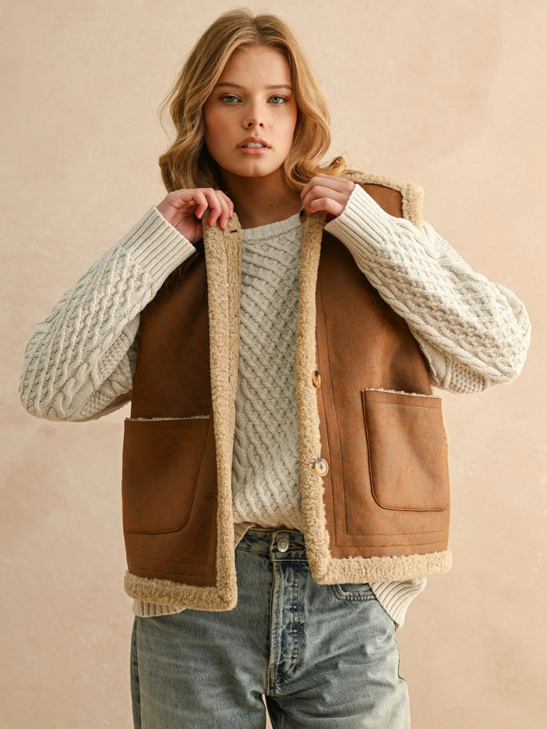 Miou Muse Reversible Sherpa Vest