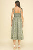 Pinch Floral Tie Midi Dress