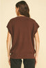 Pinch V-Neck Cap Sleeve Sweater