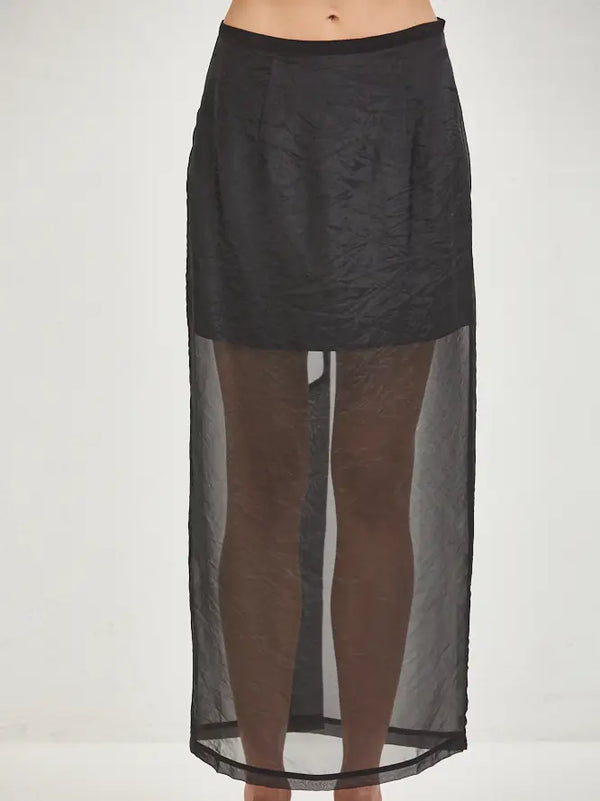 A,Ren Woven Midi Skirt