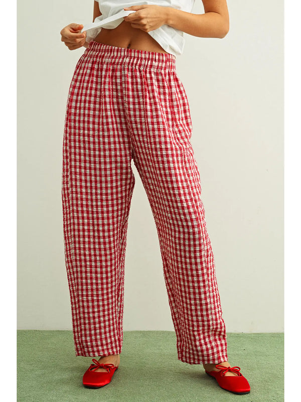 Miou Muse Gingham Pattern Pant