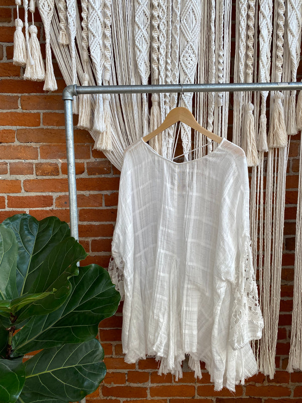 Free People White Shores Tunic