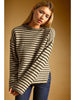 Miou Muse Striped Rolled Neck Top