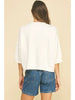 Pinch Short Sleeve Sweater Top