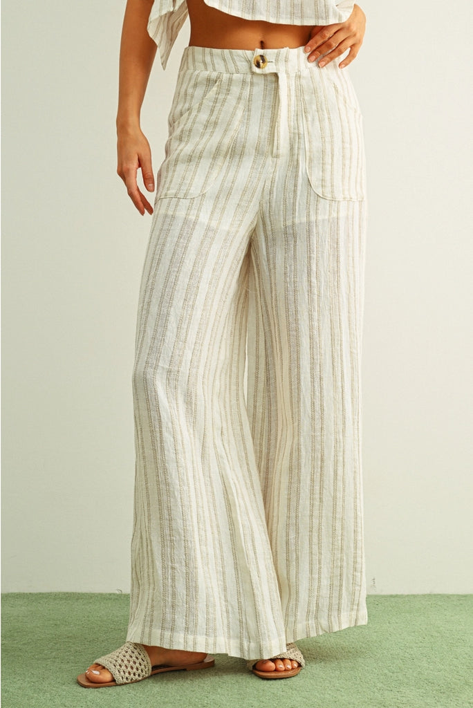 Miou Muse Jacquard Linen Pant