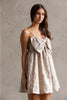 Storia Jacquard Bow Mini Dress