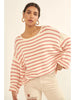Promesa Striped Knit Oversized Sweater