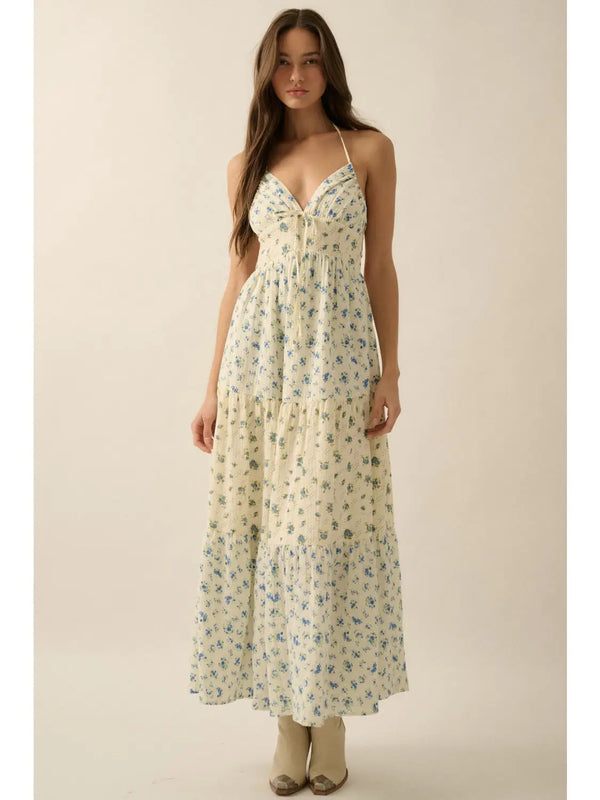 Promesa Colorblock Tiered Maxi Dress