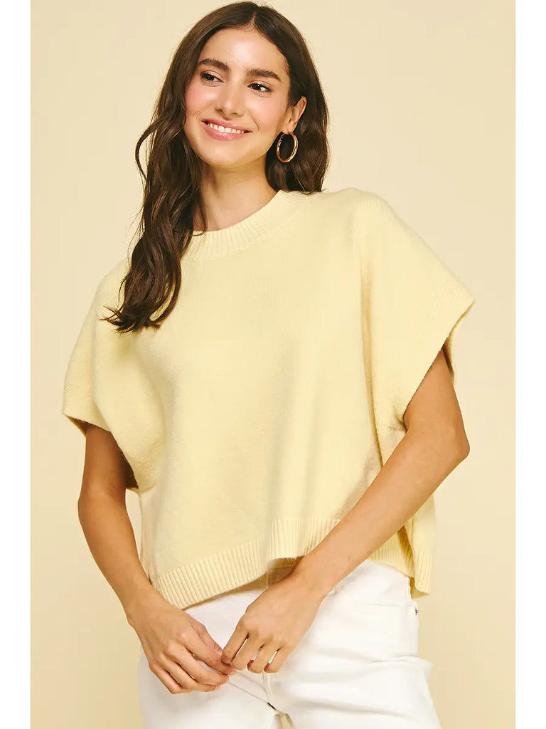 Pinch Dropped Shoulder Sweater Top