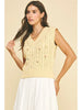 Pinch Floral Embroidered Knit Vest