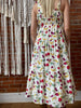 S&S Fruit Salad Tiered Dress W/ Tie Straps