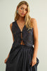 Miou Muse Embroided Tied Top