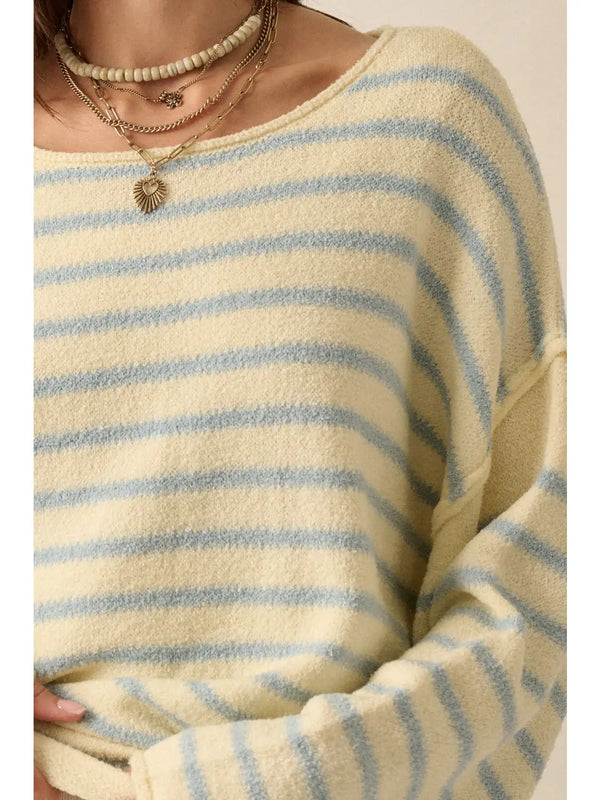 Promesa Striped Knit Oversized Sweater