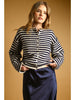Miou Muse Striped Button Down Cardigan
