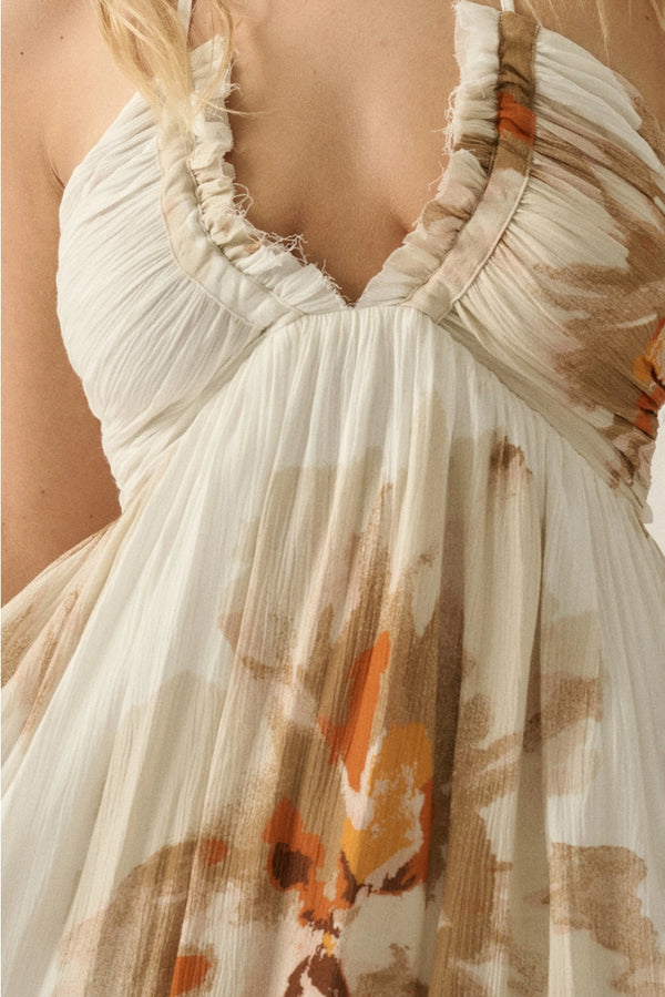 Promesa FLoral Crepe Halter Dress