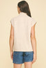 Pinch Turtle Cap Sleeve Sweater