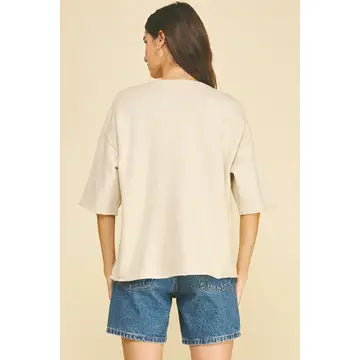 Pinch Oversized Short Sleeve Knit Sweater