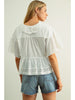 Miou Muse Eyelet Ruffled Blouse
