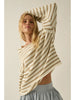 Promesa Striped Knit Oversized Sweater