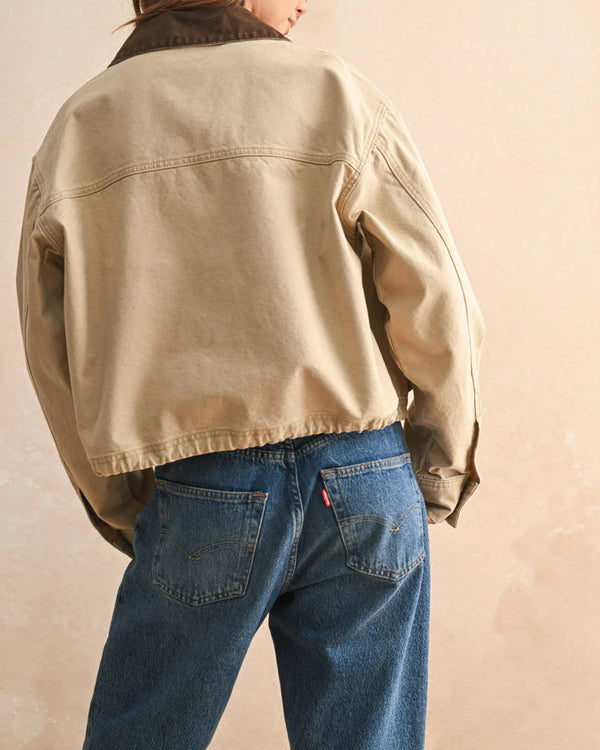 Miou Muse Collar Contrasted Utility Jacket