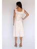 Storia Ruffle Trim Midi Dress