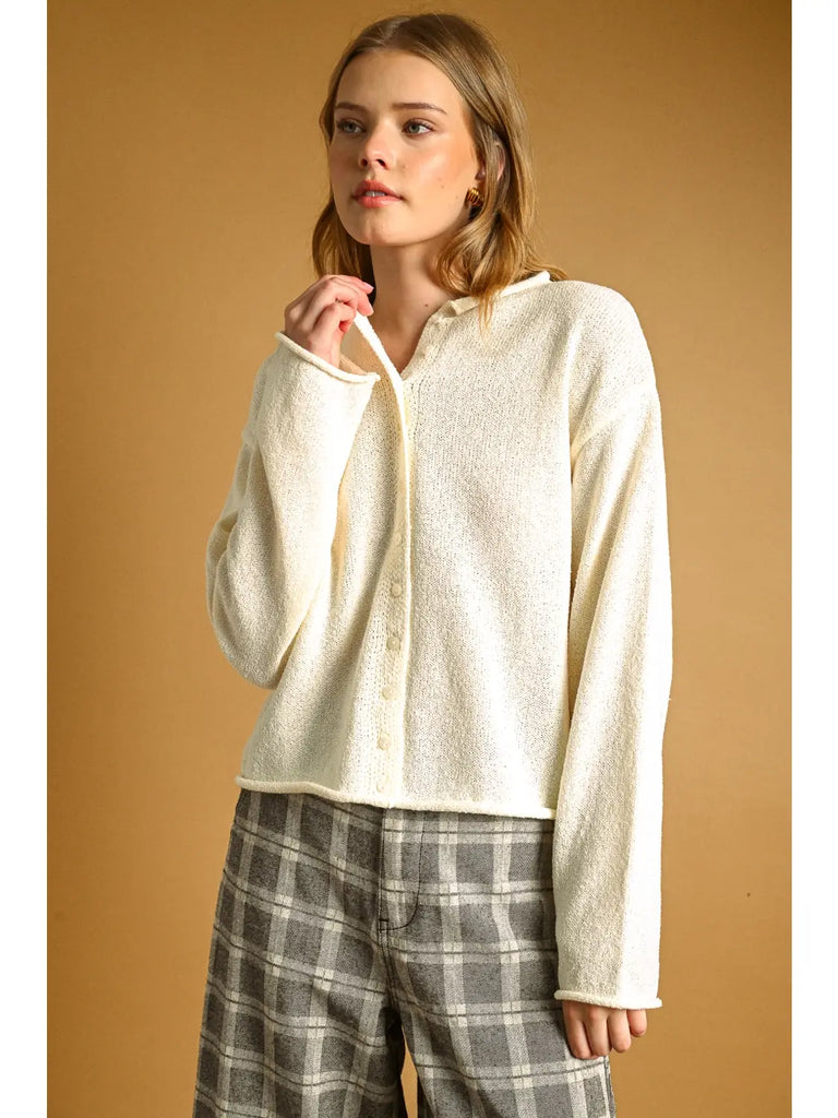 Miou Muse Light Weight Button Cardi