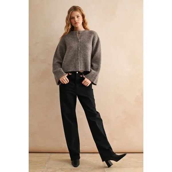 Miou Muse Button Front Cardigan