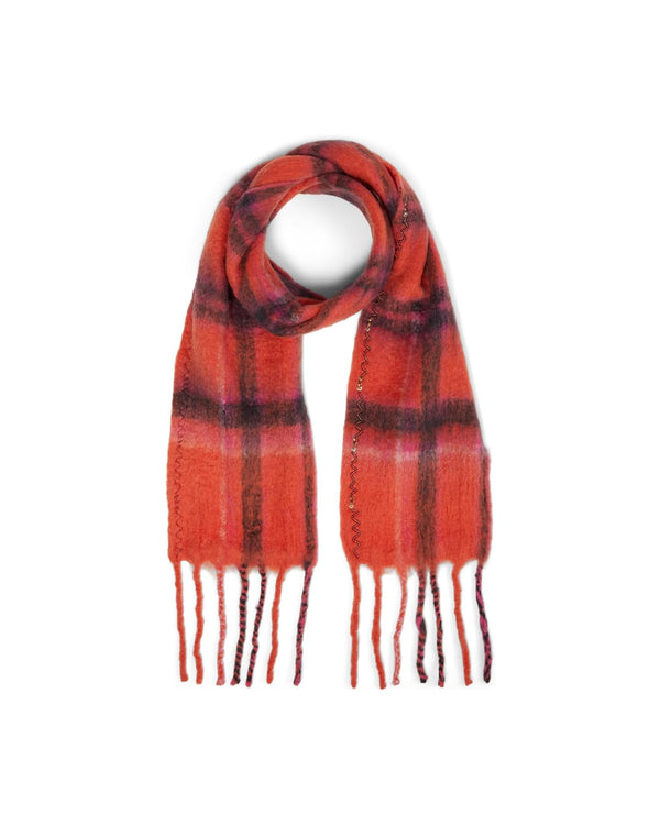 Free People Highland Plaid Skinny Scarf