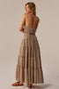 Promesa Tiered Ruffle Halter Maxi Dress