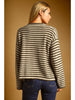Miou Muse Striped Rolled Neck Top