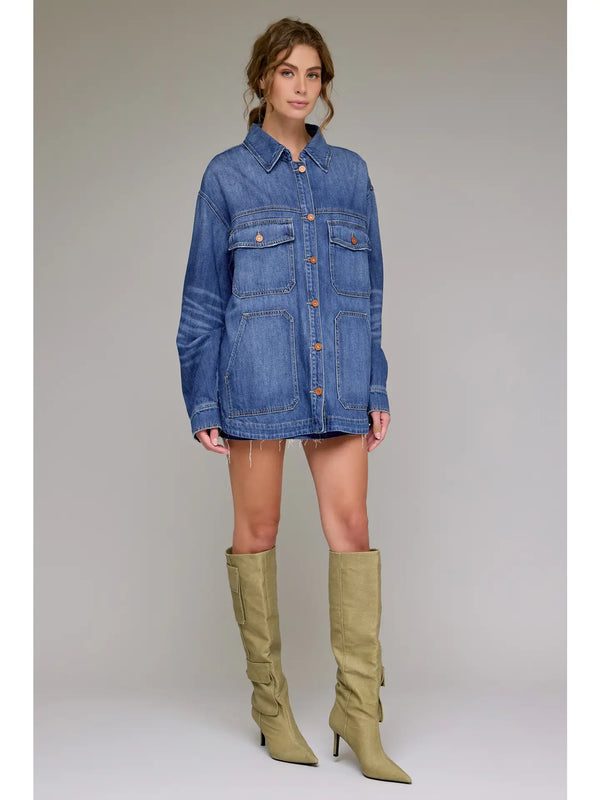 Hidden Oversized Denim Shirt