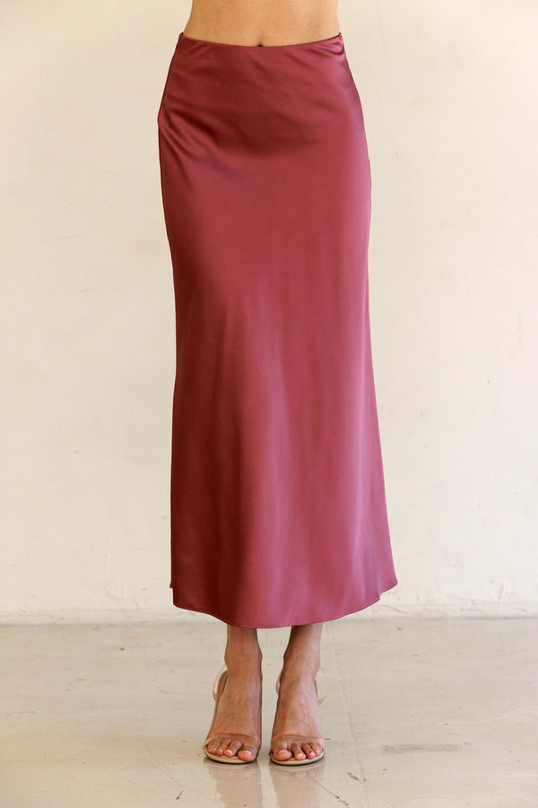 Storia Satin Midi Skirt
