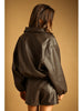 Miou Muse Faux Leather Ballon Jacket