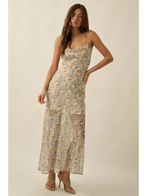 Promesa Floral Chiffon Strappy Dress